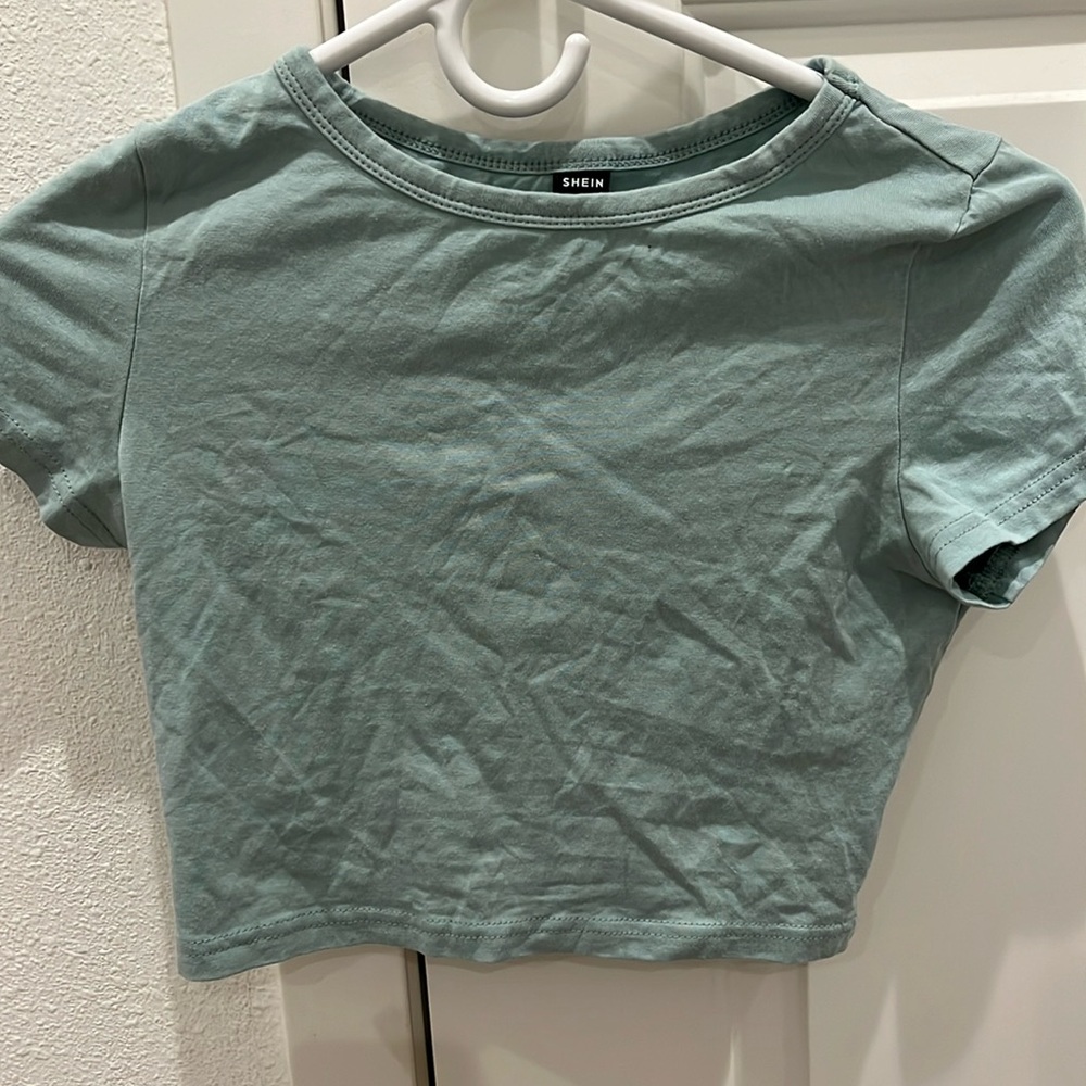 Green baby tee from shein women’s small